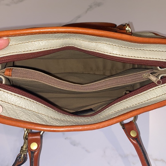 LIZ CLAIBORNE VINTAGE GENUINE LEATHER SATCHEL/ SHOULDER BAG - Picture 5 of 10